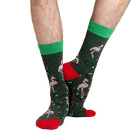 Men's Christmas Flamingos Socks