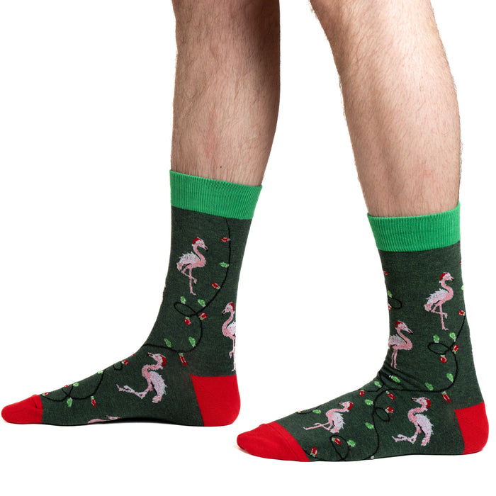 Men's Christmas Flamingos Socks