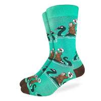 Men's Big & Tall Bigfoot Riding Loch Ness Monster Socks