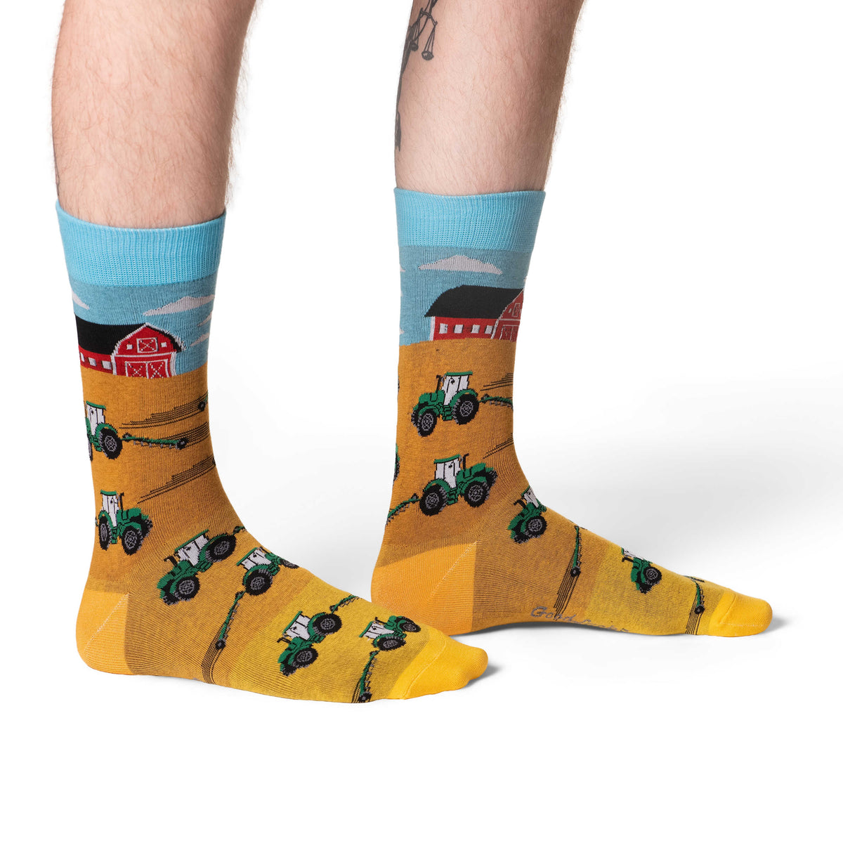 Men's Tractor Plowing Fields Socks