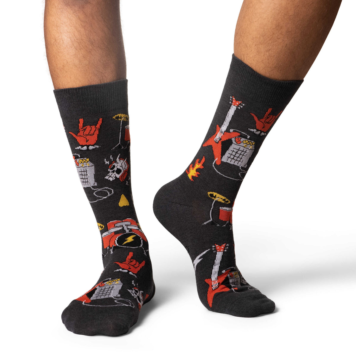 Men's Big & Tall Heavy Metal Drum Set Socks