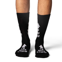 Men's Big & Tall I'm With Stupid Socks