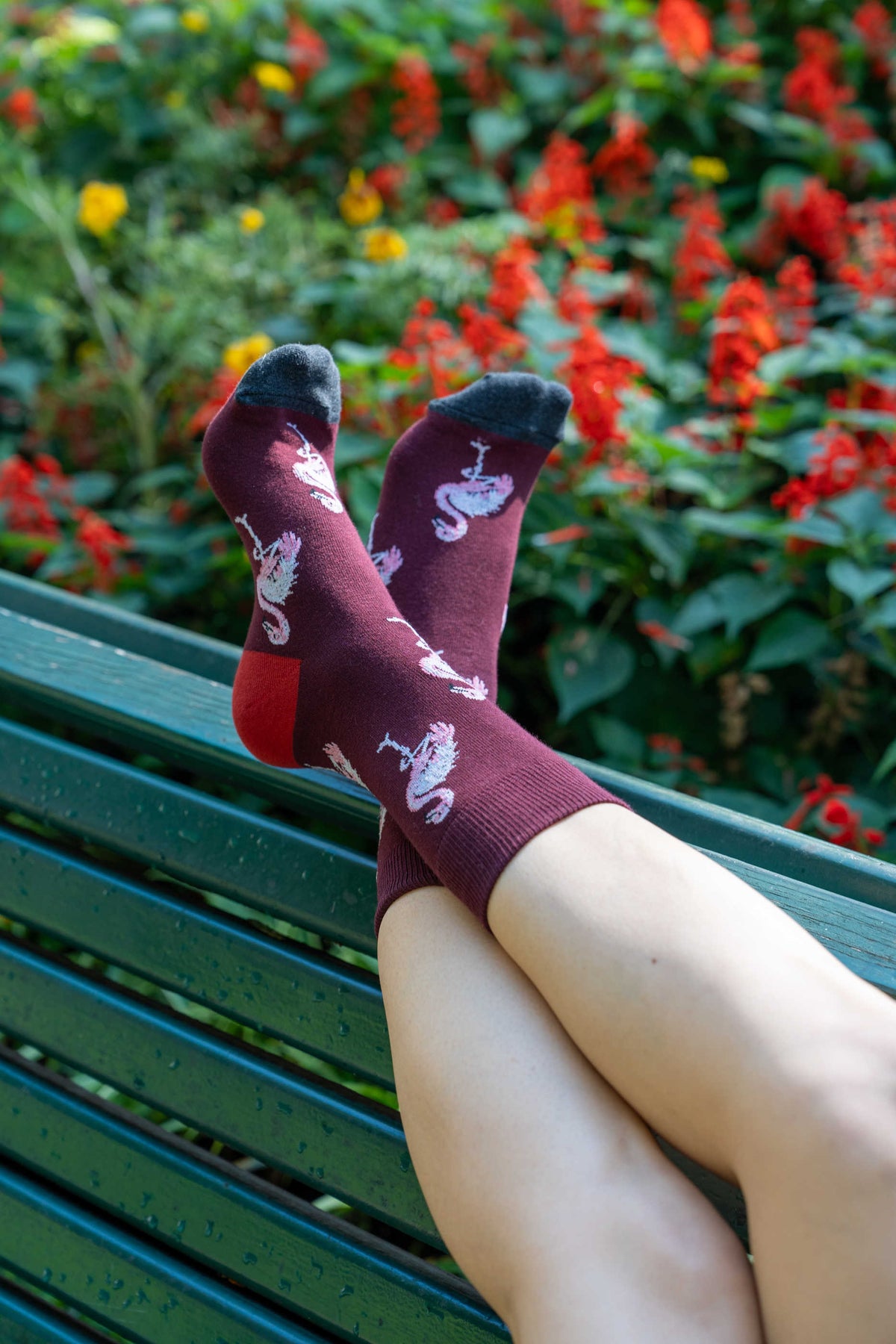 Women's Pink Flamingo Party Socks