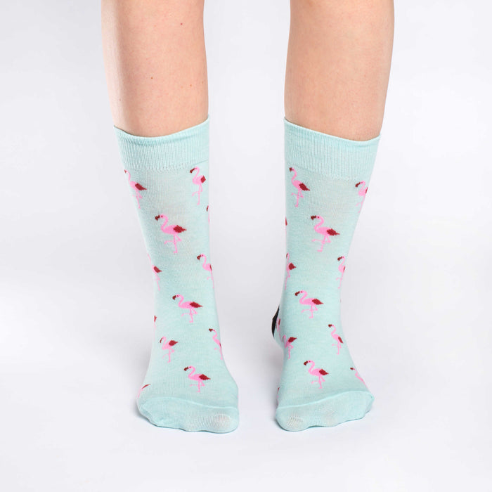 Women's Mint Flamingo Party Socks