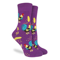 Women's Purple Rooster Socks