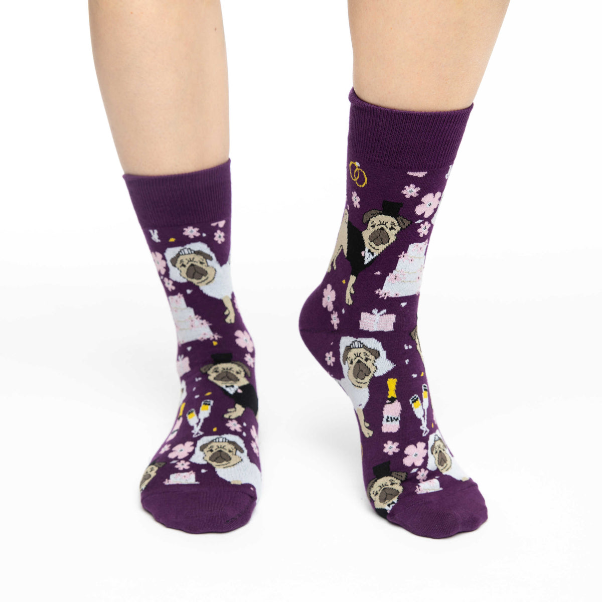 Women's Wedding Pugs Socks