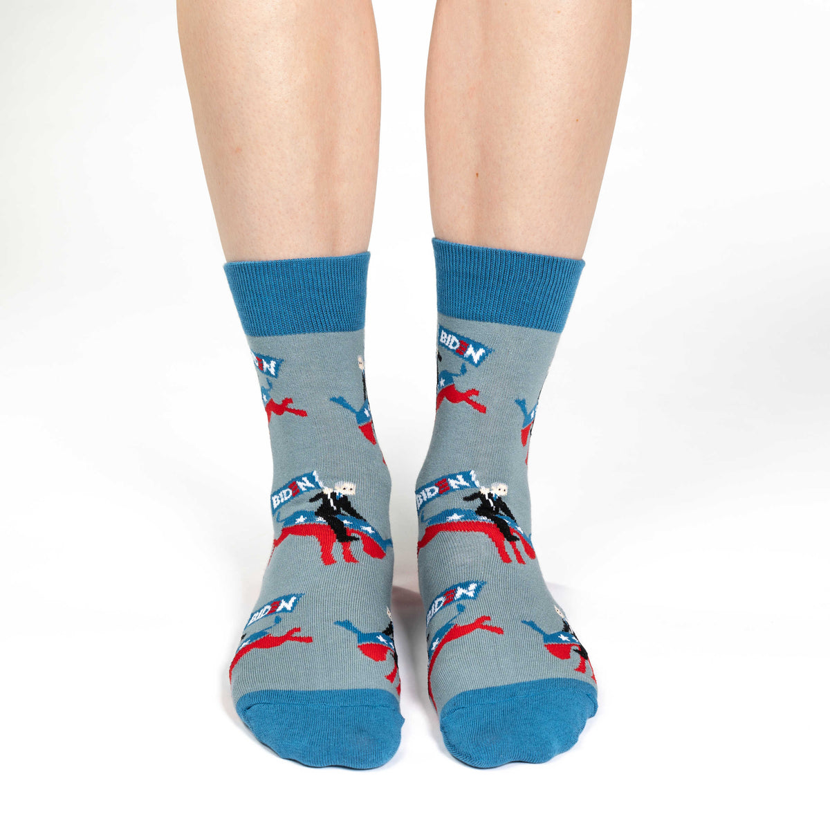 Women's Joe Biden Riding Donkey Socks
