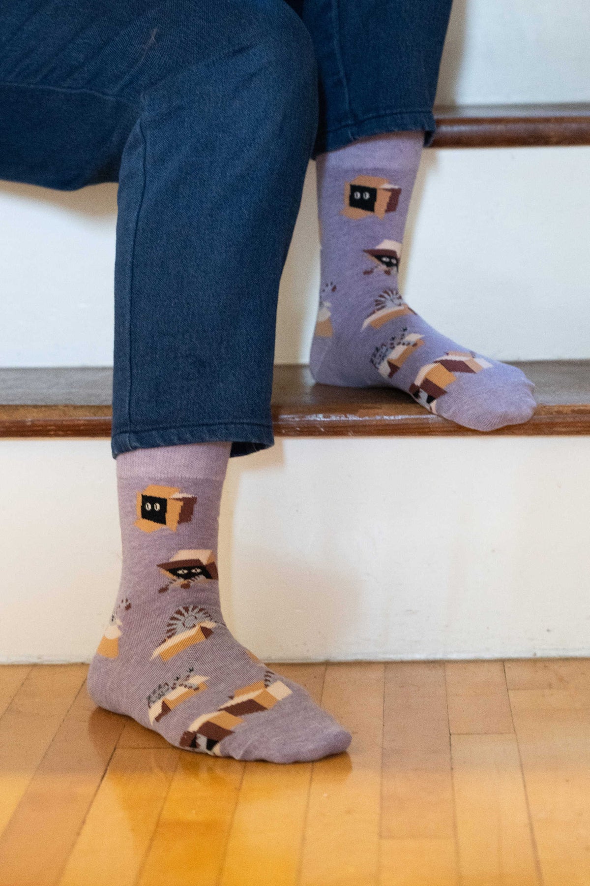 Women's Cat in a Box Socks