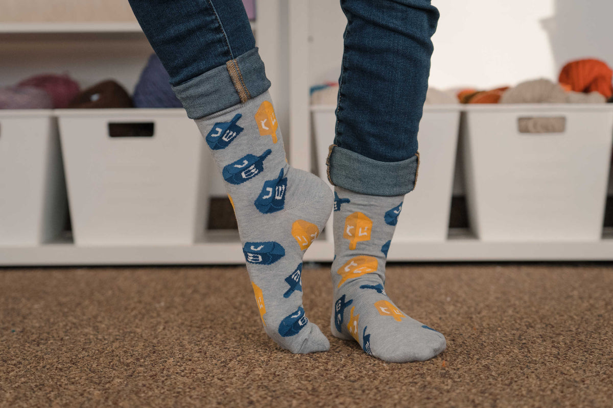 Women's Hanukkah Dreidel Socks