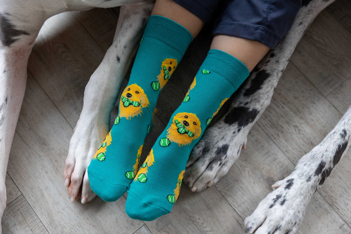 Women's Golden Retriever with Tennis Balls Socks