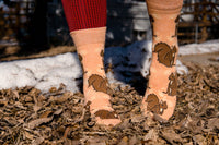 Women's Orange Squirrel Socks