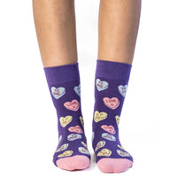 Women's Valentine's Day Candy Heart Socks