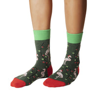 Women's Christmas Flamingos Socks