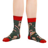Women's Candy Cane Christmas Sloths Socks