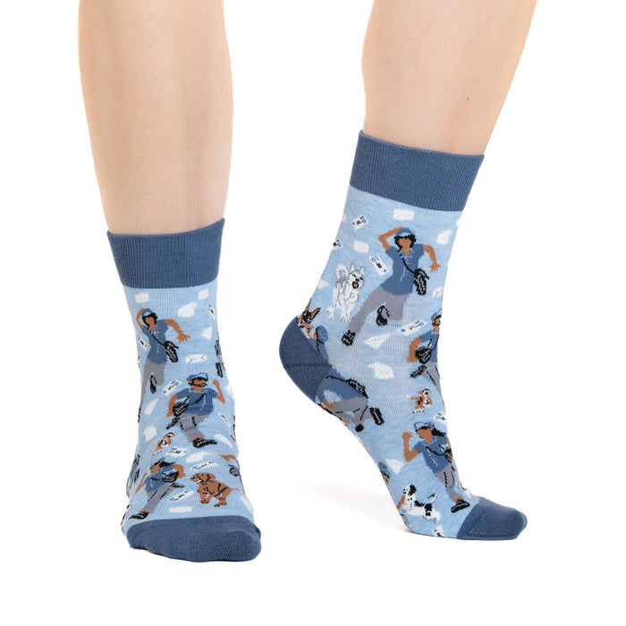 Women's Dog Chasing Postal Workers Socks