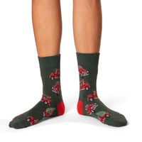 Women's Christmas Trucks Socks
