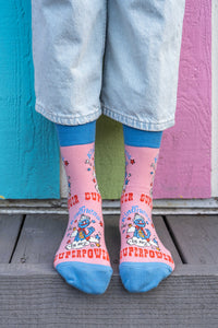 Women's Sesame Street, Grover, Kindness is my Superpower Socks