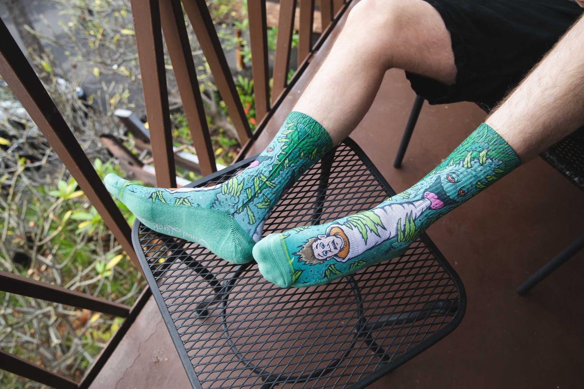 Men's Weed Smoking a Human Socks