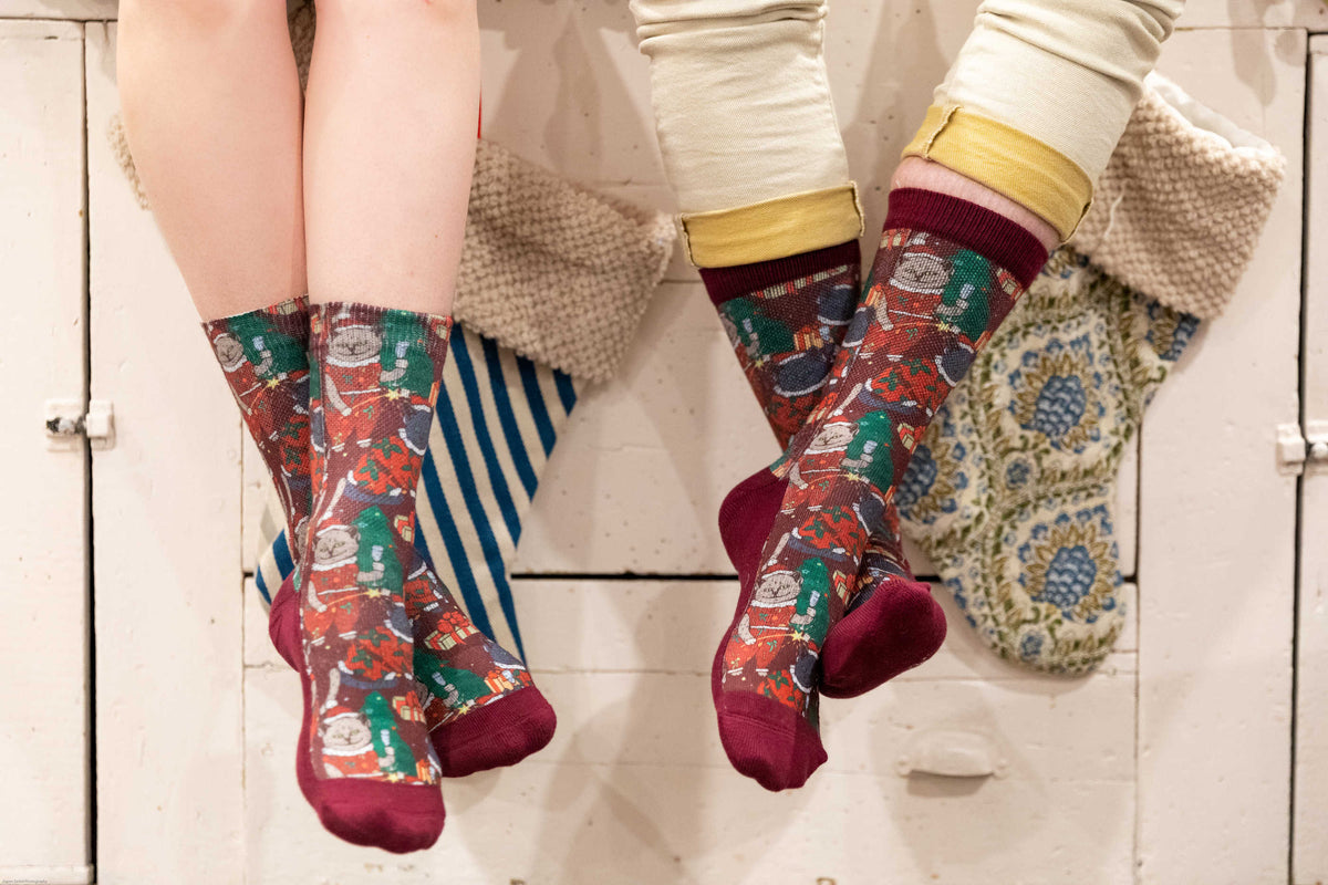Men's Christmas Cat Socks