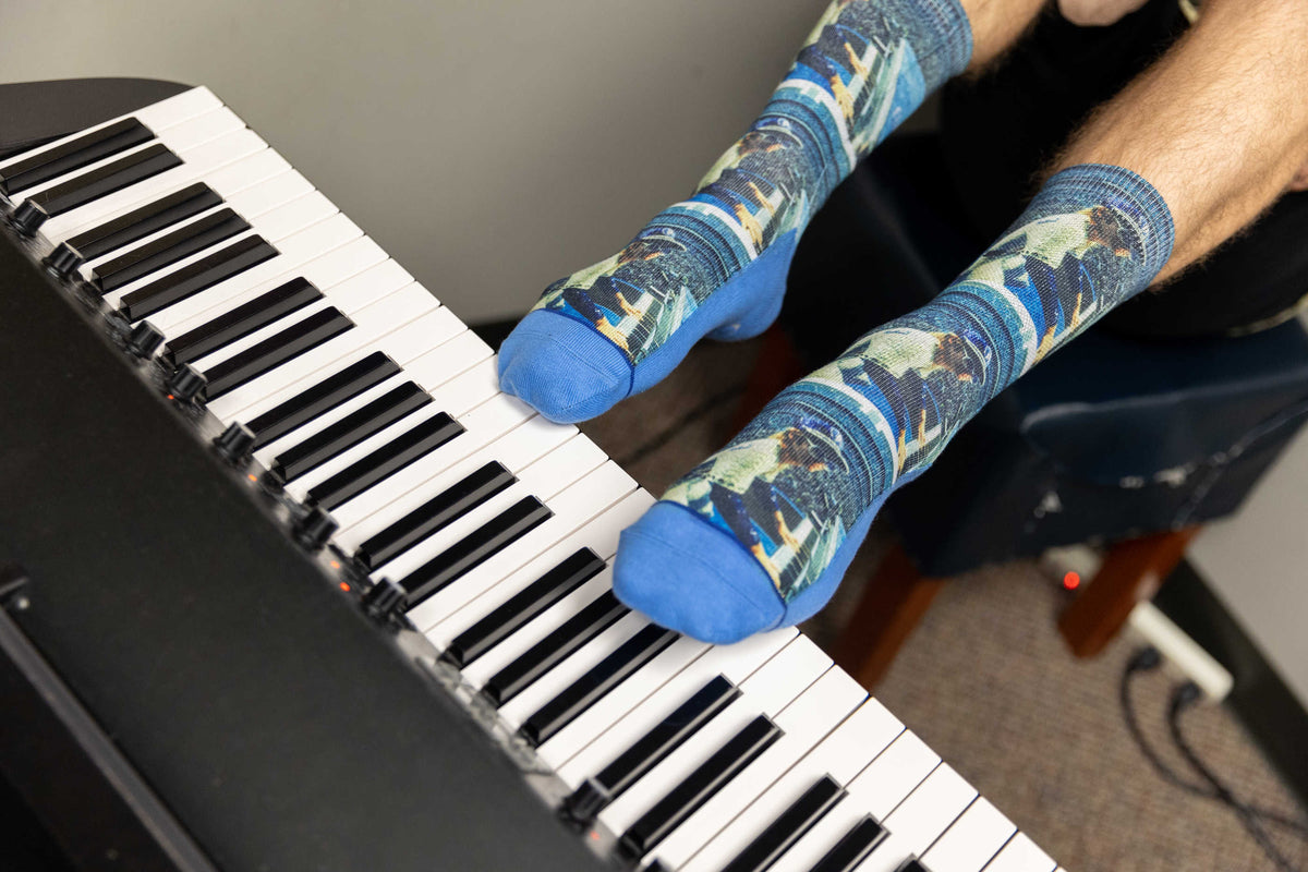 Men's Elton John, Concert at Dodger Stadium Socks
