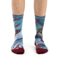 Men's Grizzly Bear & Sockeye Salmon Socks