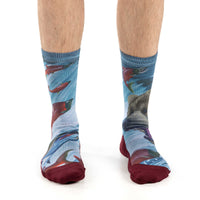Men's Grizzly Bear & Sockeye Salmon Socks