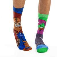 Men's Masters of the Universe, Trap Jaw & Beast Man Socks