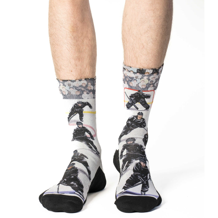 Men's Ice Hockey Players, Black Socks