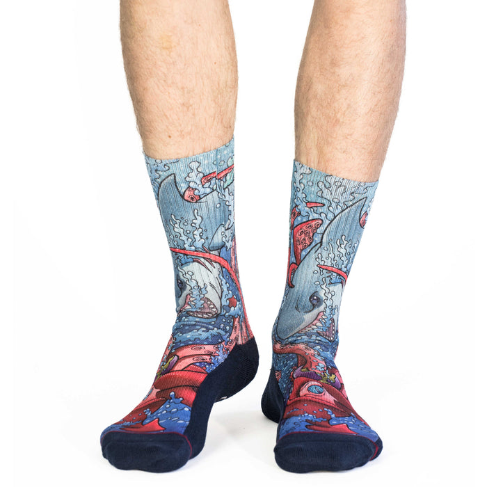 Men's Shark vs Kraken Socks