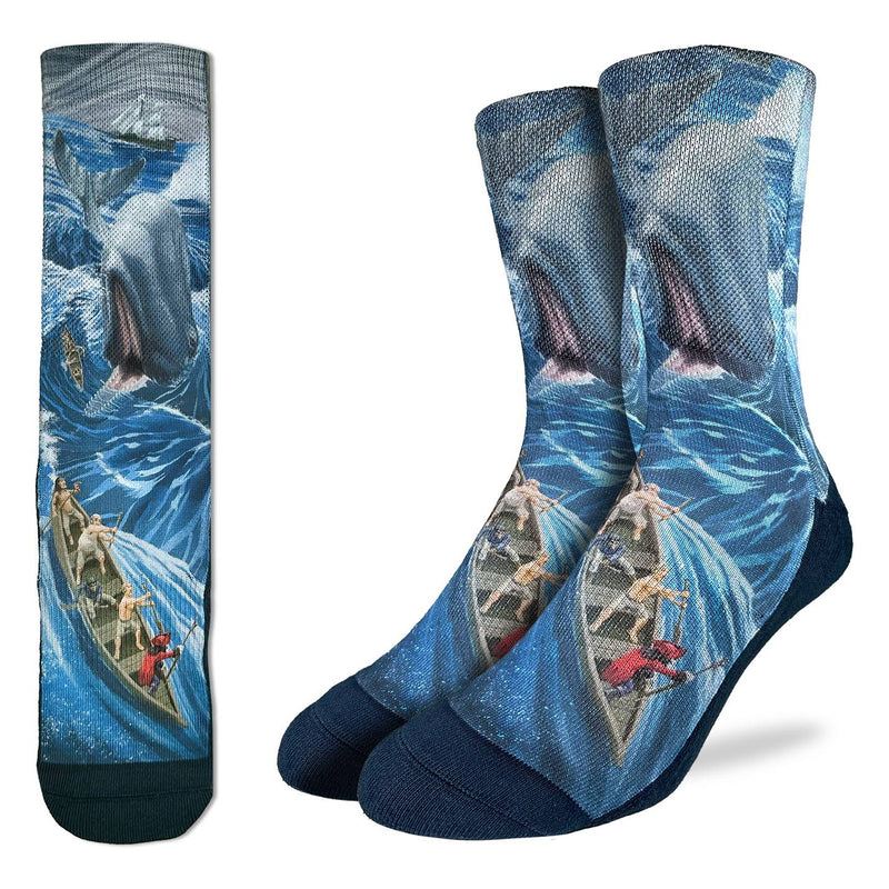 Men's Whale Attacking Whalling Boats Socks