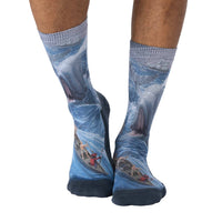 Men's Whale Attacking Whalling Boats Socks