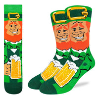 Men's Saint Patrick's Day Leprechaun Drinking Beer Socks