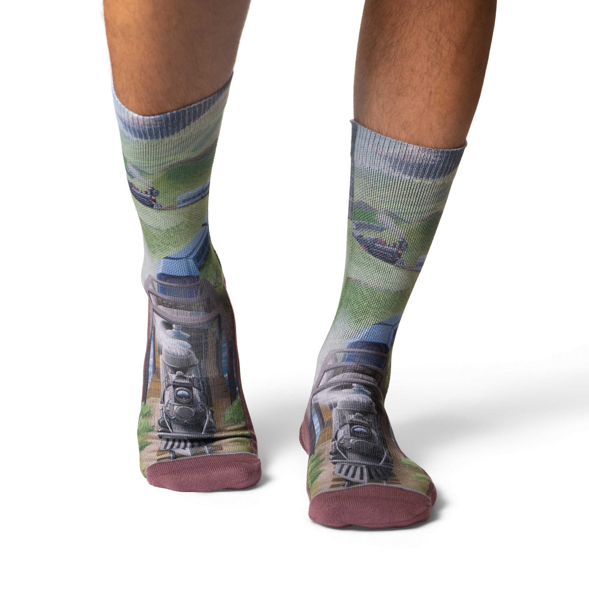 Men's Steam Train Locomotive Socks