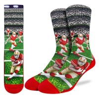 Men's Football, Red and Gold Socks