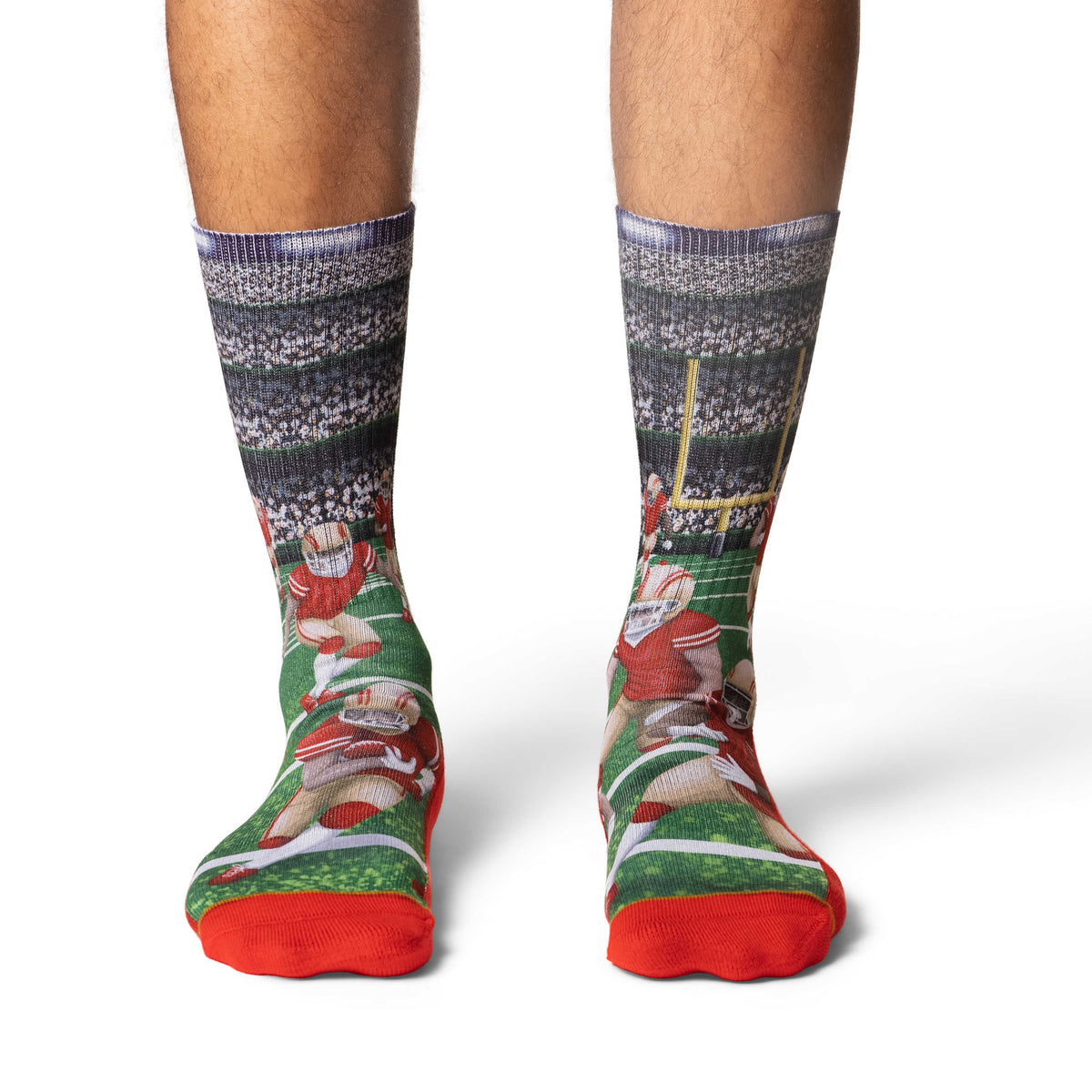 Men's Football, Red and Gold Socks