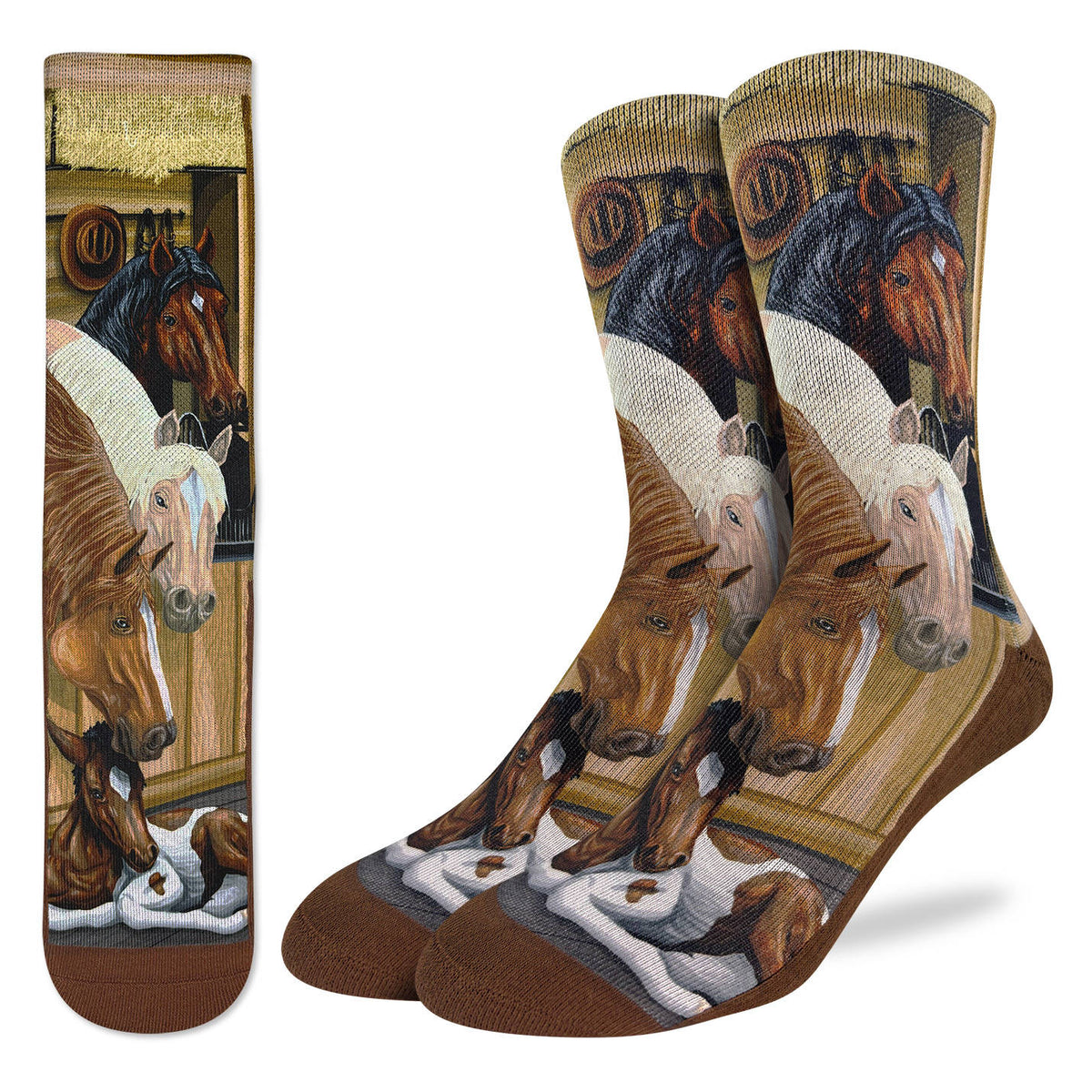 Men's Horses in a Stable Socks