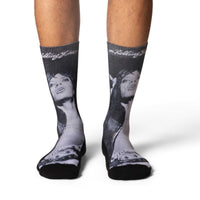 Men's The Rolling Stones, Mick Jagger in Black & White Socks