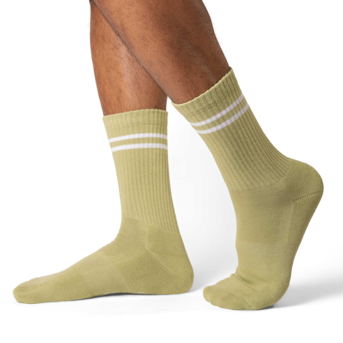 Men's Athletic Socks, Light Olive
