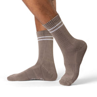 Men's Athletic Socks, Stone Grey