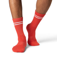 Men's Athletic Socks, Tomato Red