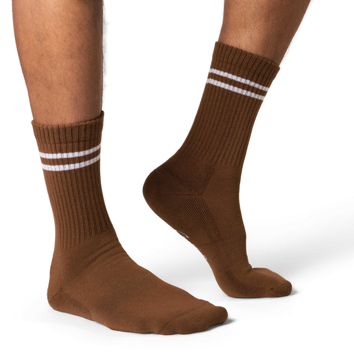 Men's Athletic Socks, Camel Brown