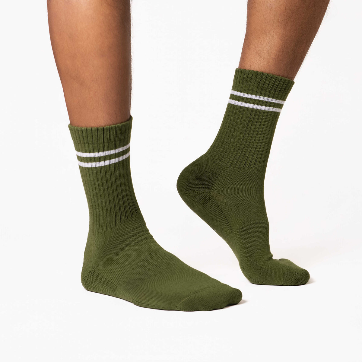 Men's Athletic Socks, Olive Green