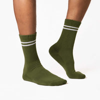 Men's Athletic Socks, Olive Green