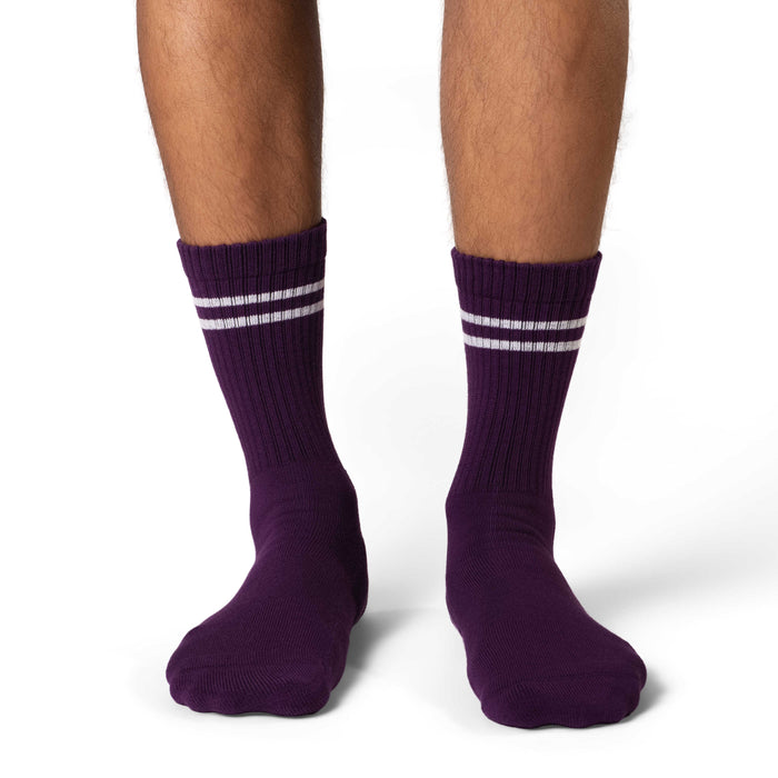 Men's Athletic Socks, Grape Purple