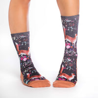 Women's Floral Fox Socks