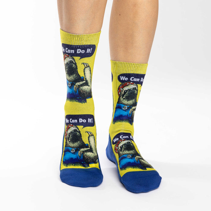 Women's We Can Do It Sloth Socks