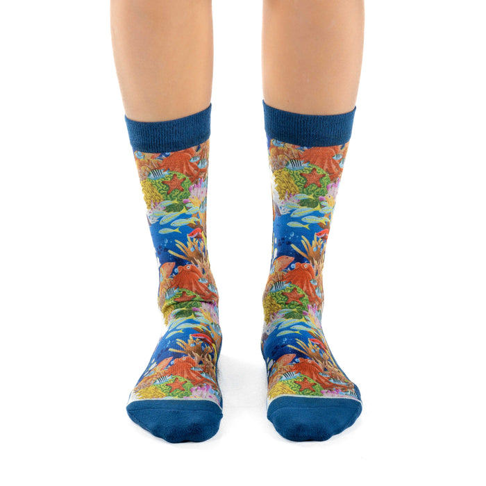 Women's Octopus Hiding in Reef Socks