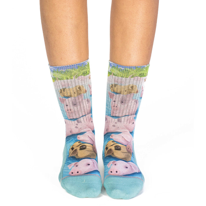 Women's Swimming Pigs Socks