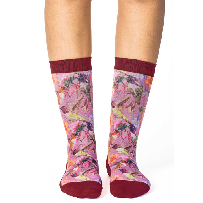 Women's Hummingbirds and Flowers Socks
