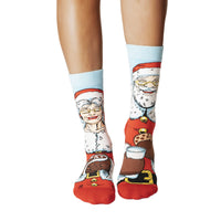Women's Santa and Mrs. Claus Christmas Socks